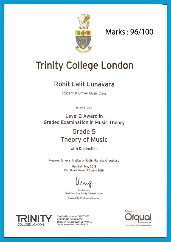 Rohit Lunavara - Grade 5